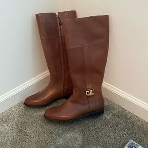Ralph Lauren genuine leather tall boots